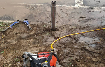 背包钻机培训演示 背包钻机培训演示