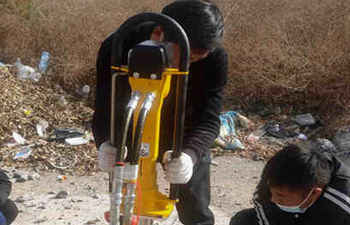 液压取样钻机交付演示